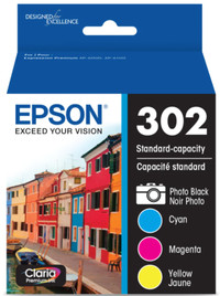 Epson 302 ink cartridges, new, for XP-6000 or XP-6100 printer