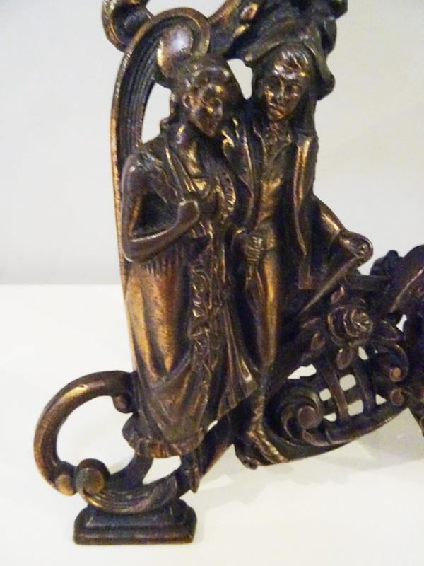 CAST IRON Picture Frame 19thC colonial Victorian MARKED cherub in Arts & Collectibles in Brantford - Image 3