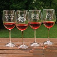 Wine Glasses Engraved