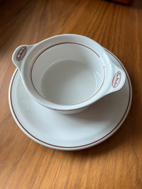 Tim Hortons Ceramic Soup Bowl and Plate Set (2014)