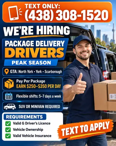 PACKAGE DELIVERY DRIVERS, View more