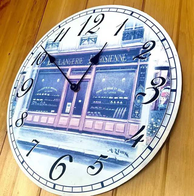 Parisian Bakery Wall Clock -FrenchCountry Wall Clock in Home Décor & Accents in Ottawa - Image 4