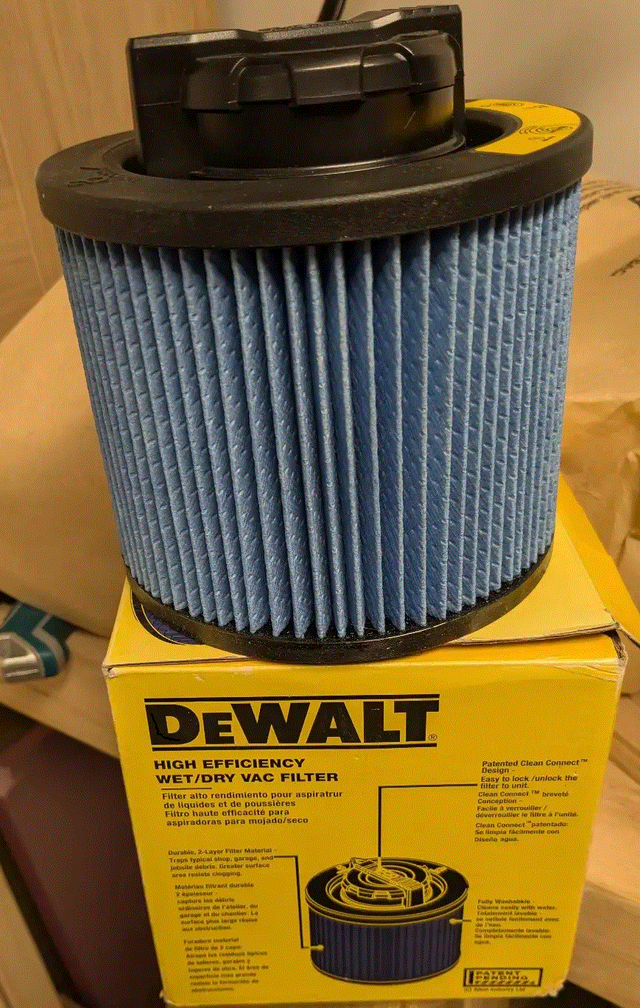 workshop shop vac HEPA filter Dewalt, brand new, never used