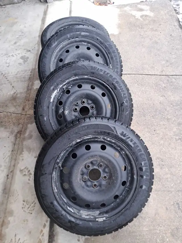205/55R 16 Goodyear Winter tires on steel rims - Mazda 3 in Tires & Rims in City of Toronto - Image 3