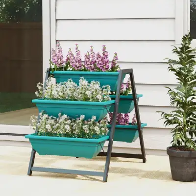  3-Tier Vertical Raised Garden Planter with 5 Boxes, Outdoor Pla, View more