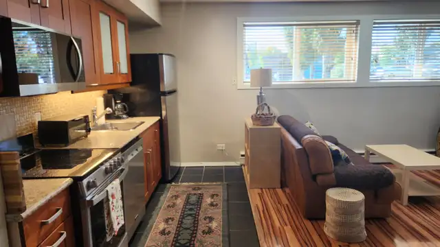 Furnished safe bachelor in Oliver off 124 Street