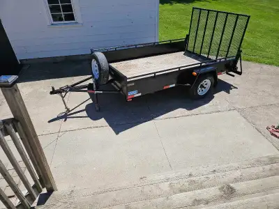 Selling a utility trailer in good shape. It is 6 x 10 feet, single axle rated for 3,500 lb. Good lea...