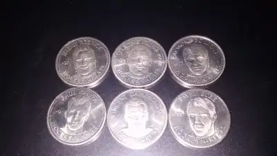 6 Vintage NHLPA Hockey Coins, View more