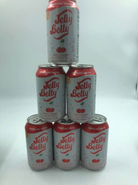 six cans Jelly Belly Cherry sparkling water exp Nov 2024