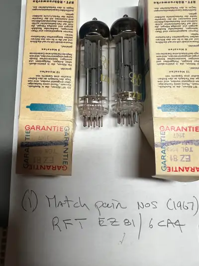 EZ81/6CA4 RFT Germany NOS set of 2 tubes, View more