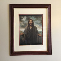 Vintage framed Lithograph by Joseph Wallace King, COME UNTO ME