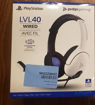 New PDP LVL40 Gaming Headset PS4 PS5, View more