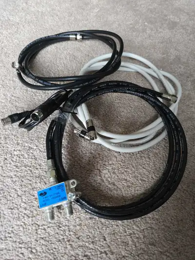 TV Coaxical cables, 2 way splitter, View more