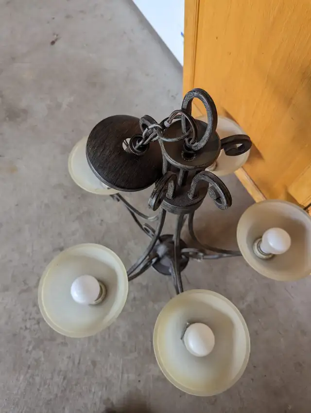 Chandelier - five bowls in Indoor Lighting & Fans in Hamilton - Image 3