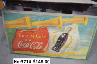 Annonce coca-cola vintage en carton