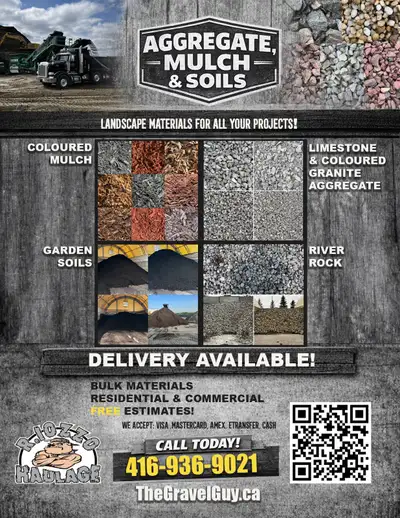 Aggregate - Soils - Mulch - Gravel - Sand - Disposal Bins , View more