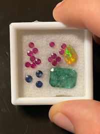 Parcel of gems - Ruby, Sapphire, Emerald, Opal