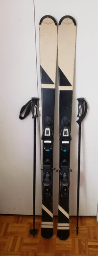 Skis with Poles (5'2-5'6 height) - Designed for Beginner Skiiers