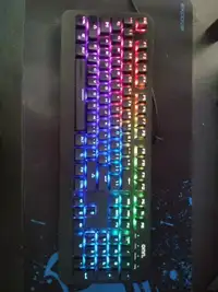 onn 104 Keys RGB Mechanical Gaming Keyboard, Blue Mec