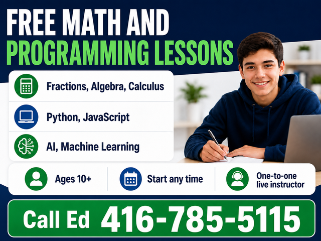 Math and Programming Courses for Students ages 10+