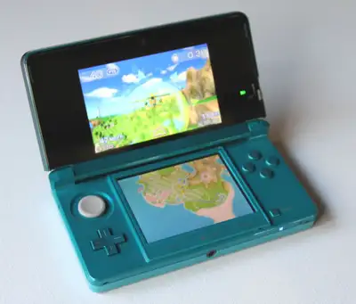 Aqua Nintendo 3DS with 110+ 3DS games, View more