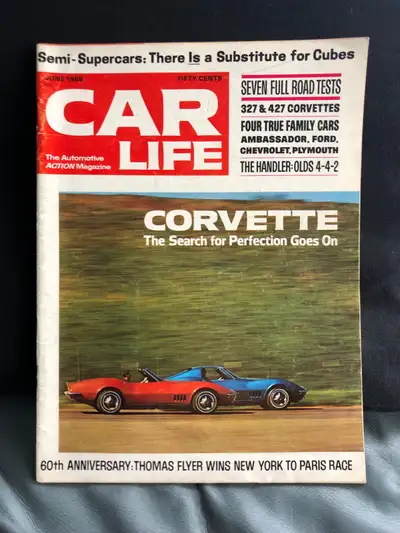 June 1968 CAR LIFE magazine. Chevrolet Corvette test and more!