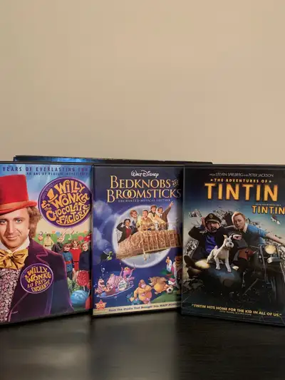 DVD - Willy Wonka, TinTin, View more
