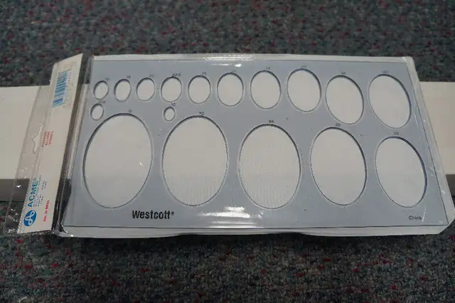 Westcott Oval Template D-9020 in Arts & Collectibles in Woodstock - Image 2