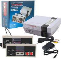 Classic Video Retro Game Console, AV Output Built-in with 620 Mi