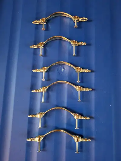 6 Gold Cupboard Handles, View more