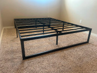 MOVING SALE: Queen size platform metal bed frame