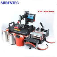 New 8 in 1 Heat Press Transfer Machine, Sublimation, Mug, hat..