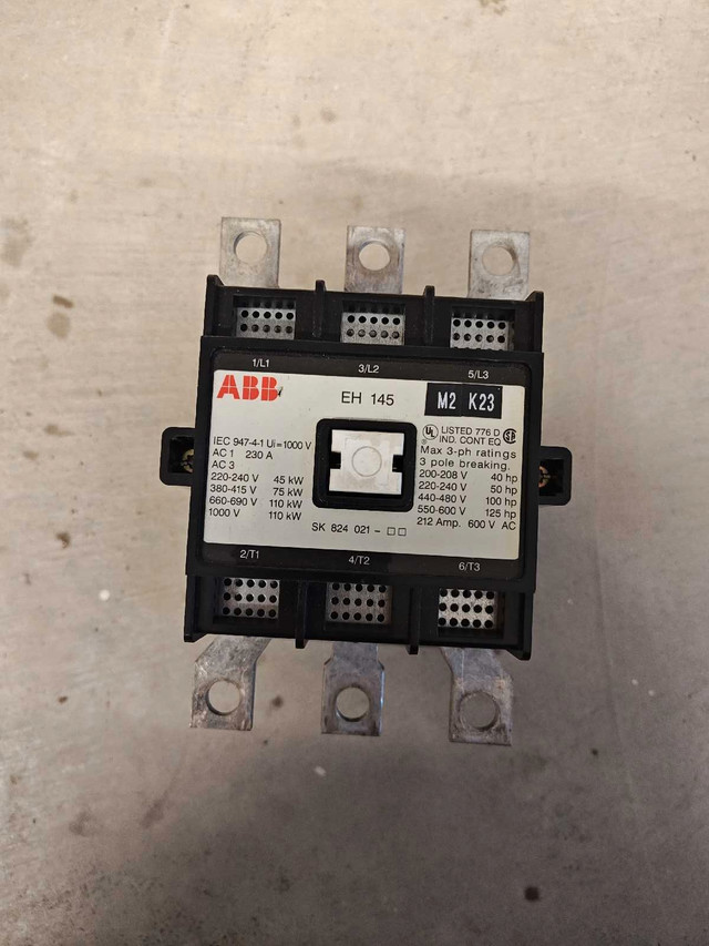 ABB CONTACTOR EH 145 3P 230A 600V in Other Business & Industrial in Markham / York Region