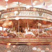 Carousel carnival backdrop wedding decor photography