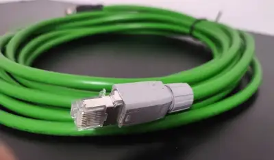 M12 4 Pin Male D-Coded to RJ45 Ethernet Cable Network Cord, E184, View more