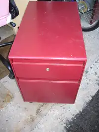 FS: red heavy duty letter size metal file cabinet, other items