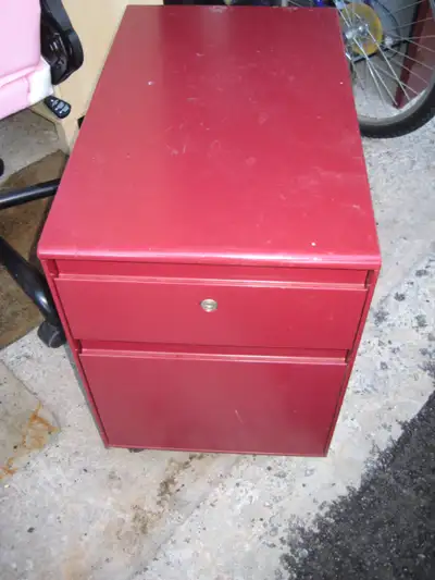 FS: red heavy duty letter size metal file cabinet, other items, View more