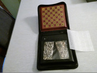 Port. Chess set w/case and metal figures-NEW