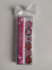 New in package set of 6 cute heart magnets  West Point Grey