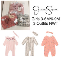 JESSICA SIMPSON BABY - 3-6M/6-9M - NWT - 3PCS GIRLS CLOTHING