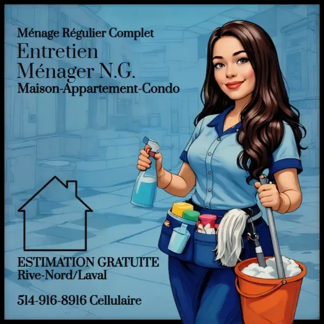 Housekeeping Services – North Shore/Laval – House/Apartment/Condo