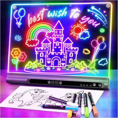 16" Rechargeable LED Drawing Board for Kids, 9 Neon, View more
