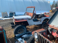 Willys Jeeps one runs one project 4 parts units