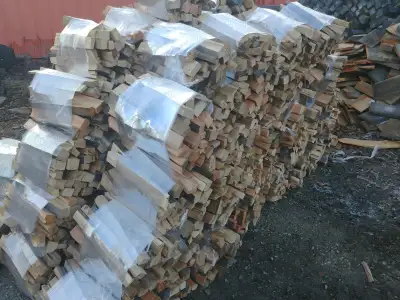 We have a fresh batch of beautiful, clean reclaimed maple and oak firewood bundles! Each order is 32...