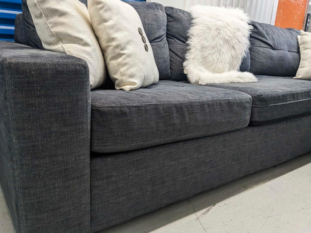 Grey Spacious Sectional L Shape Sofa Couch | Free Delivery OBO in Couches & Futons in Mississauga / Peel Region - Image 3