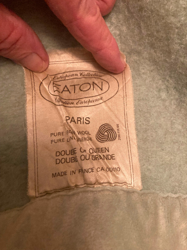 Eatons pure wool blanket made in Paris France in Arts & Collectibles in Hamilton