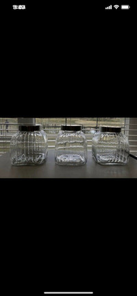 3pc Glass Storage Jars 