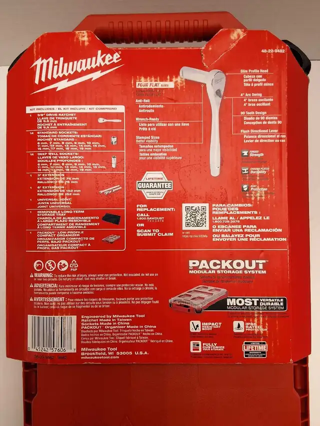 Milwaukee 48-22-9482 Packout 32 piece Metric 3/8"  Ratchet Set in Hand Tools in City of Toronto - Image 4