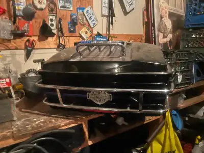Tour package “beer box” for sale off of 1985 Harley Davidson FLH original Harley Davidson not after...