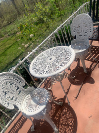 Outdoor iron table set 